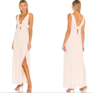 Indah Anjeli Maxi Dress Cream Small NEW